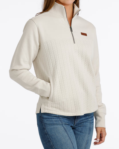 Cinch 1/4 Zip Pullover Off White