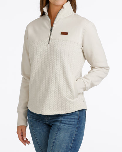 Cinch 1/4 Zip Pullover Off White
