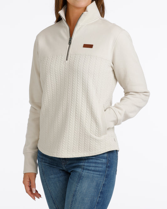 Cinch 1/4 Zip Pullover Off White