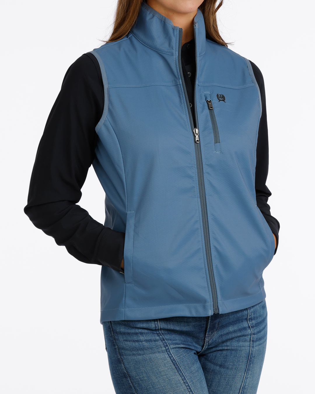 Cinch Ladies Windproof Vest Blue