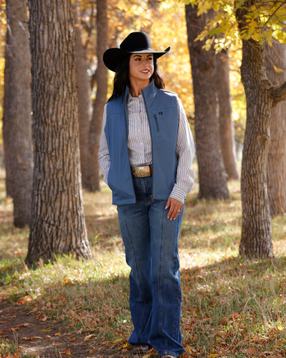 Cinch Ladies Windproof Vest Blue