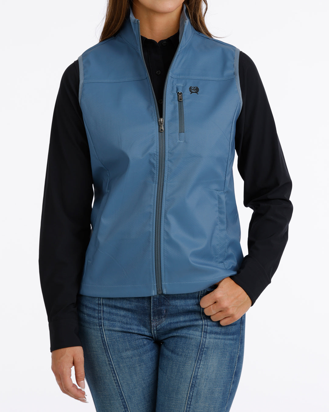 Cinch Ladies Windproof Vest Blue