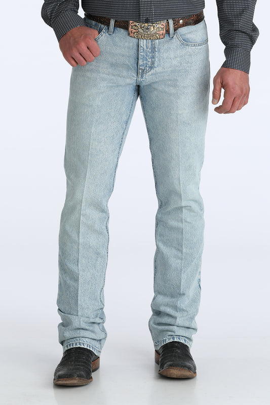 Cinch Ian Mid Rise Slim Boot Cut Jeans Light Stone