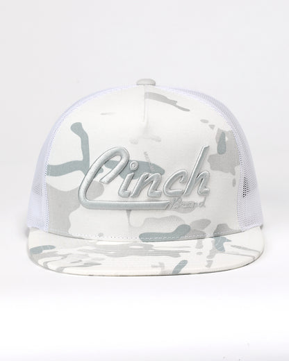 Cinch Raised Embroidered Logo Hat White Camo