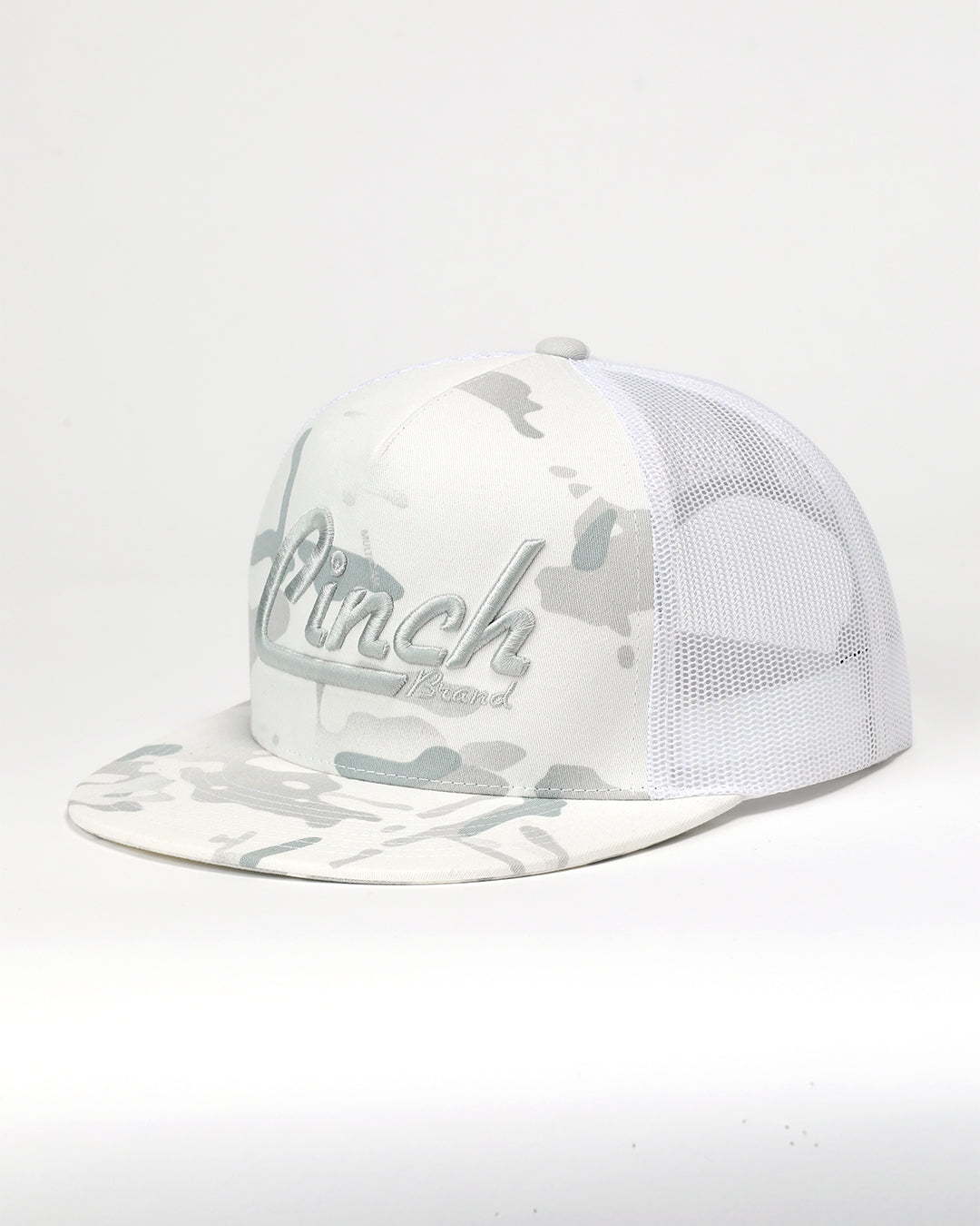 Cinch Raised Embroidered Logo Hat White Camo