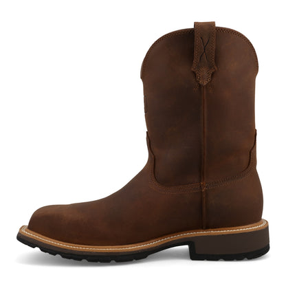 Twisted X 10" Square Toe Dark Brown Nano Toe