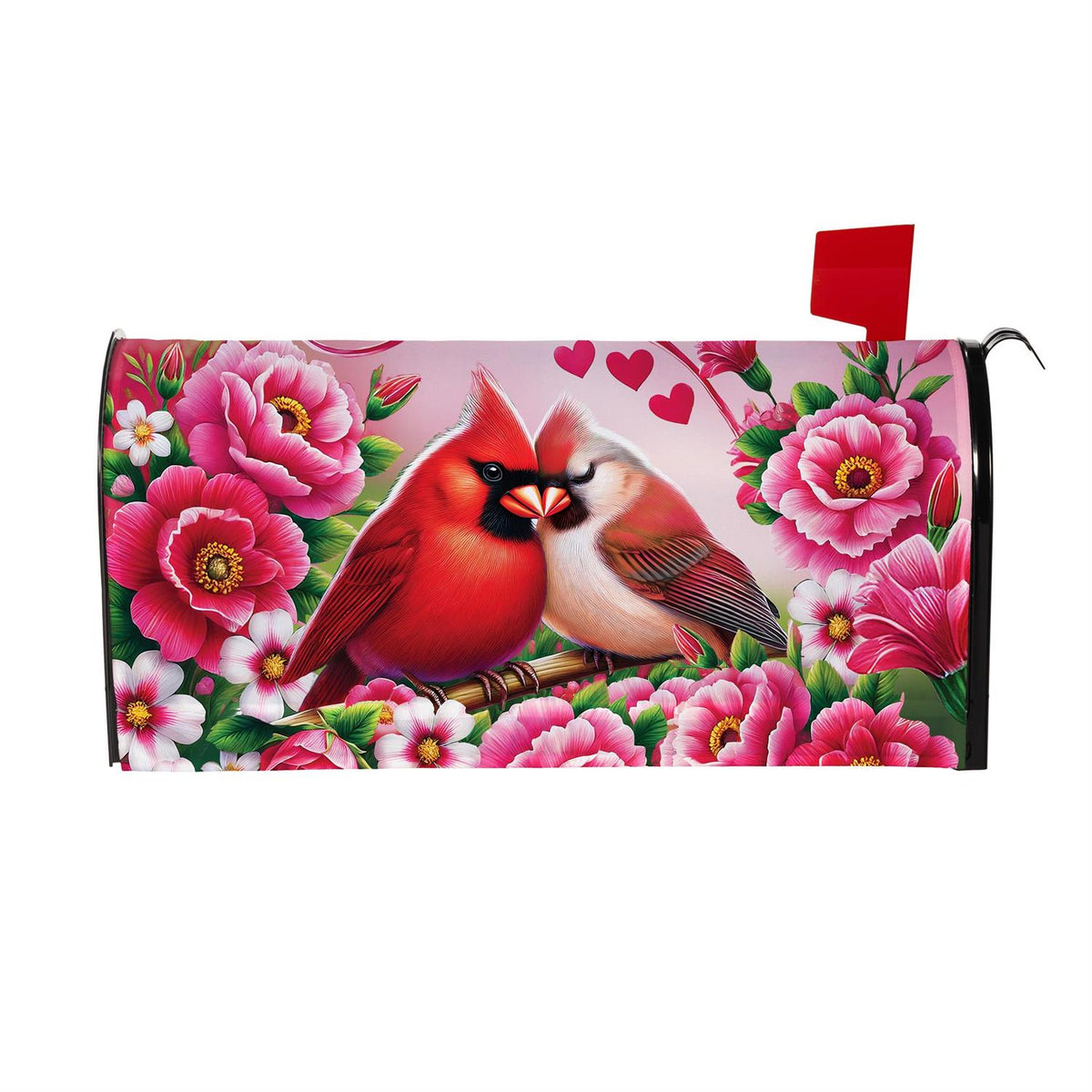 Evergreen Cardinal Lovers Mailbox Cover