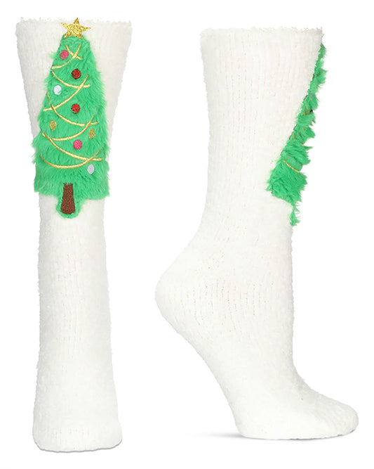 MeMoi Christmas Tree Embellished Plush Crew