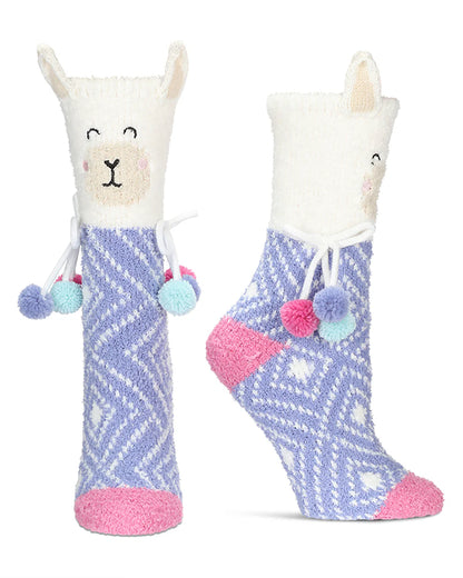 MeMoi Llama Embellished Plush Crew