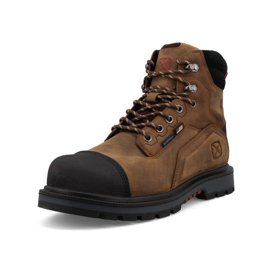 Twisted X Made in USA 6" Composite Toe Waterproof Work Boot Brown/Black