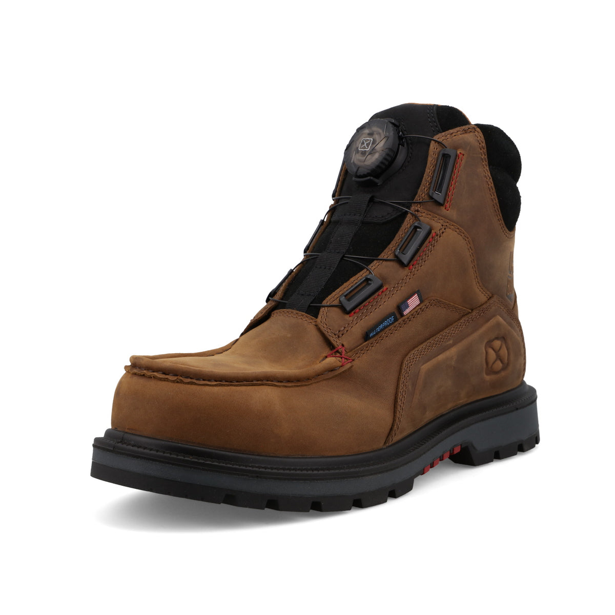 Twisted X Made in USA 6" Quick Draw Work Boot Brown/Black