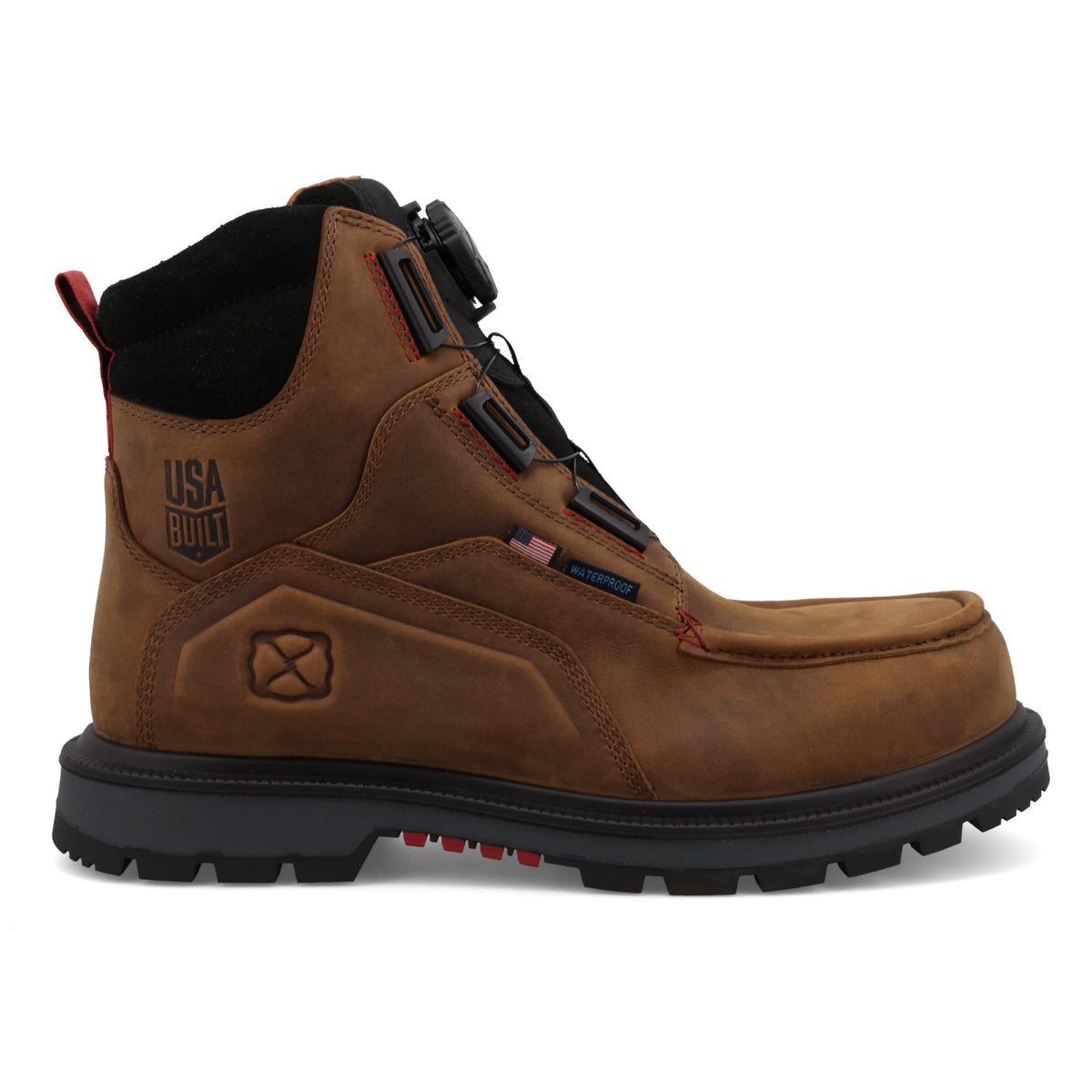 Twisted X Made in USA 6" Quick Draw Work Boot Brown/Black