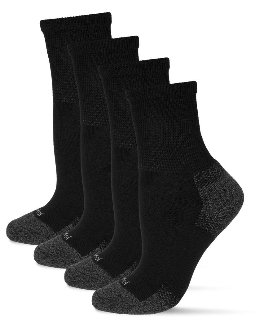 MeMoi Diabetic Half Cusion Quarter Black Black