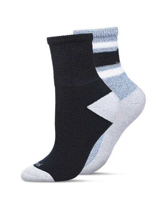 MeMoi Diabetic Vintage Stripe HC Quarter Denim