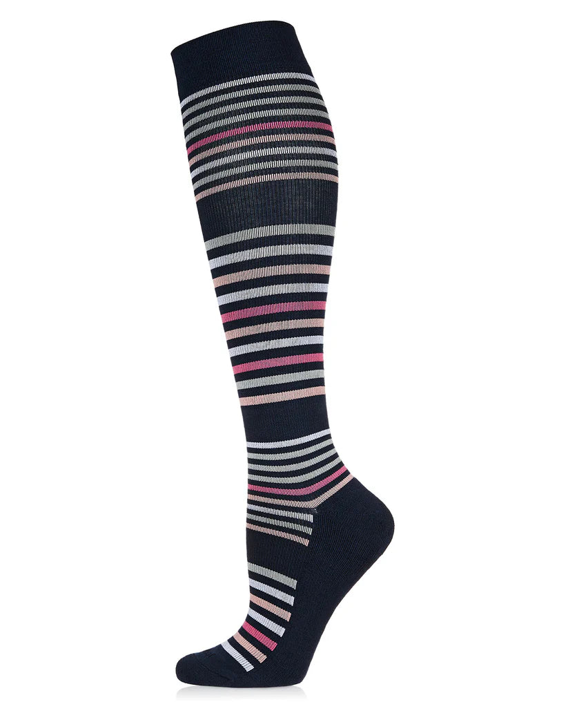 MeMoi Bamboo Compression Classic Stripes Navy