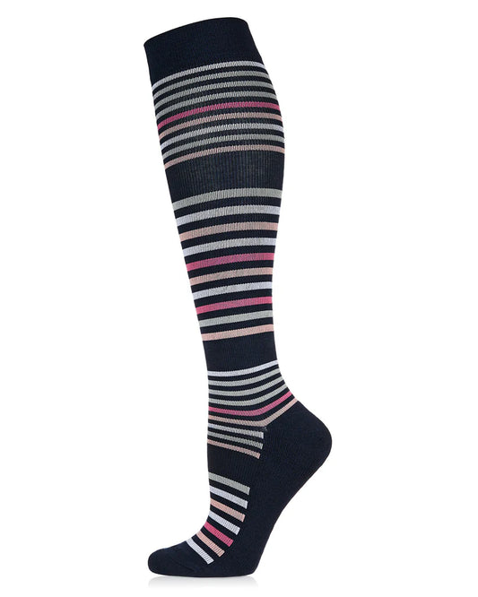 MeMoi Bamboo Compression Classic Stripes Navy