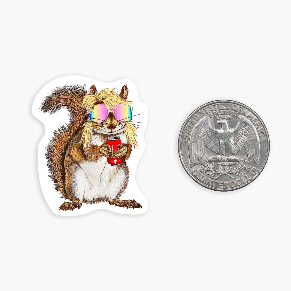 Nice Enough Stickers Mullet Squirrel