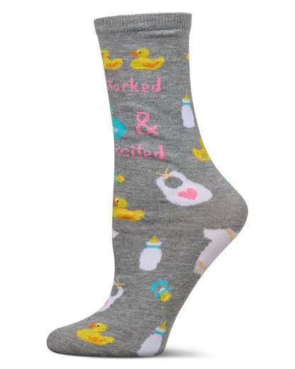 MeMoi So Storked Excited Greeting Card Socks