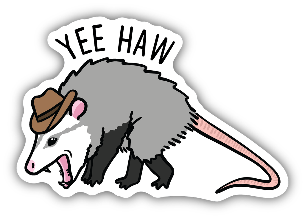 Stickers Northwest Yee Haw Cowboy Possum