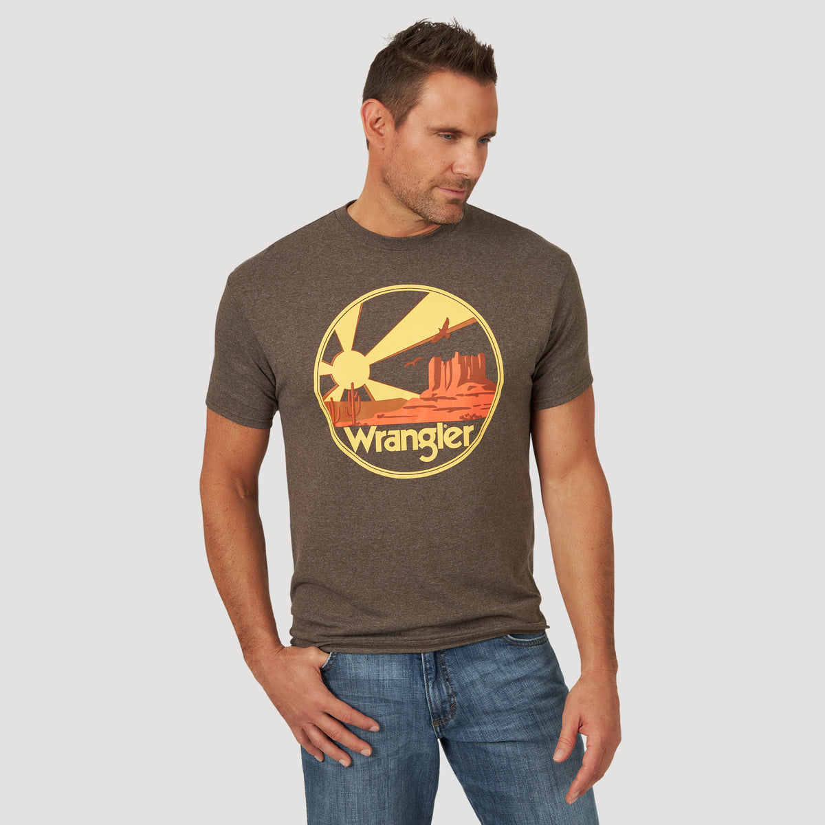 Wrangler T-Shirt Brown Heather