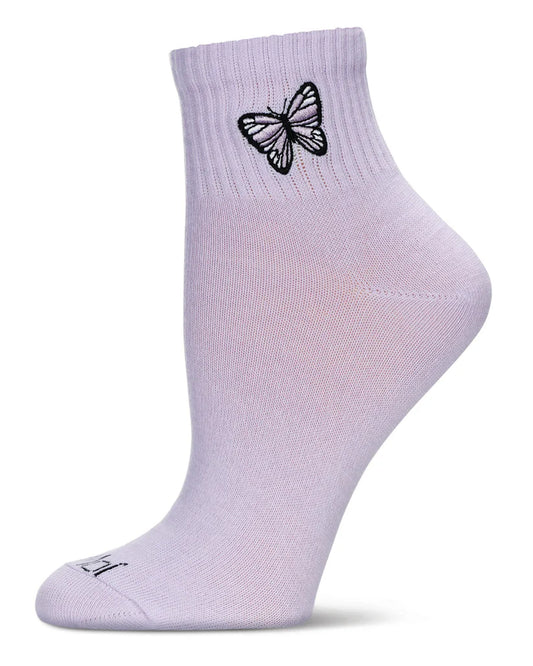 MeMoi Butterfly Embroidery Quarter Lavender