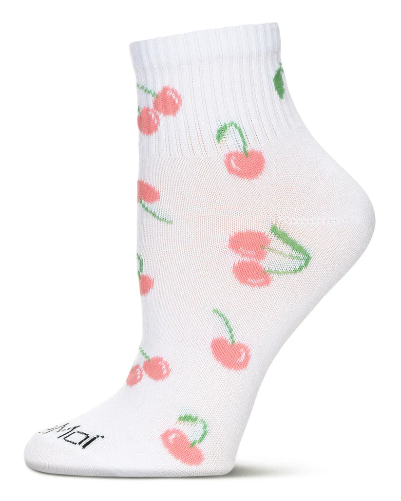 MeMoi Multi Cherries Quarter White