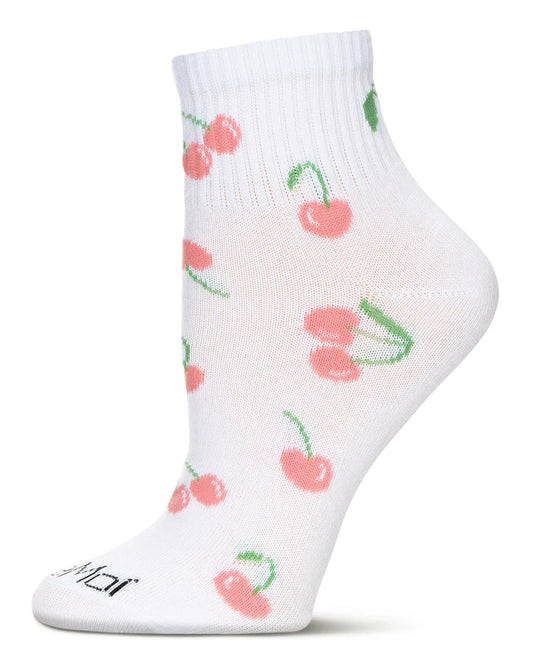 MeMoi Multi Cherries Quarter White