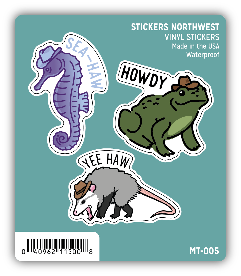 Stickers Northwest Cowboy Animal Mini Trio