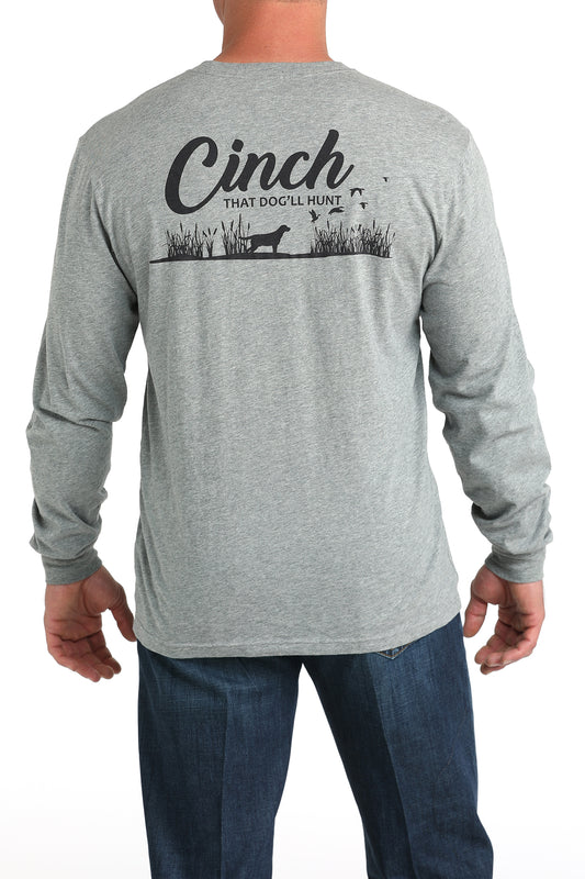 Cinch That Dog'll Hunt Long Sleeve Grey Tee