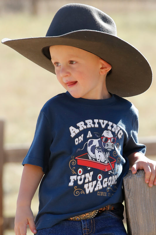 Cinch Fun Wagon Tee Navy