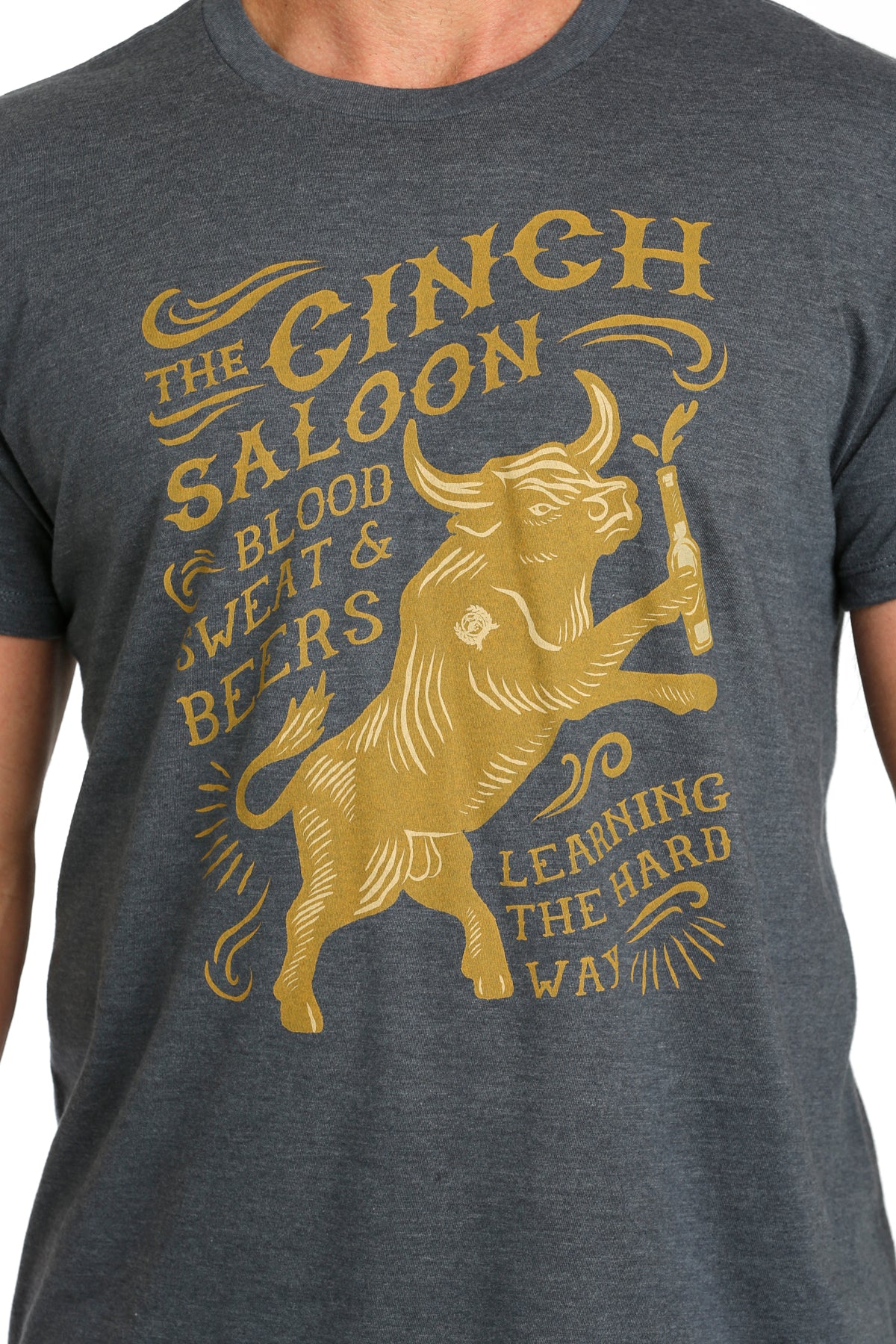 Cinch Saloon T-Shirt Charcoal