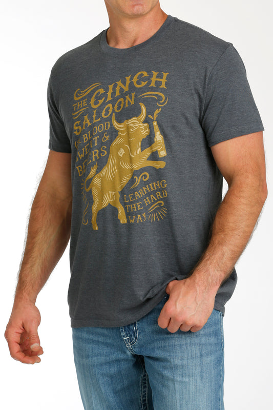 Cinch Saloon T-Shirt Charcoal