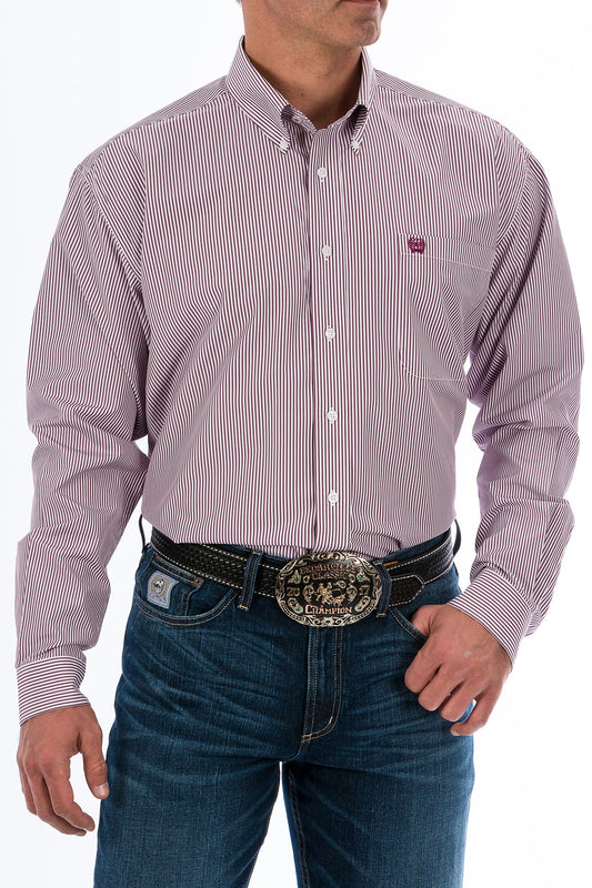 Cinch Tencel Long Sleeve Shirt Burgundy