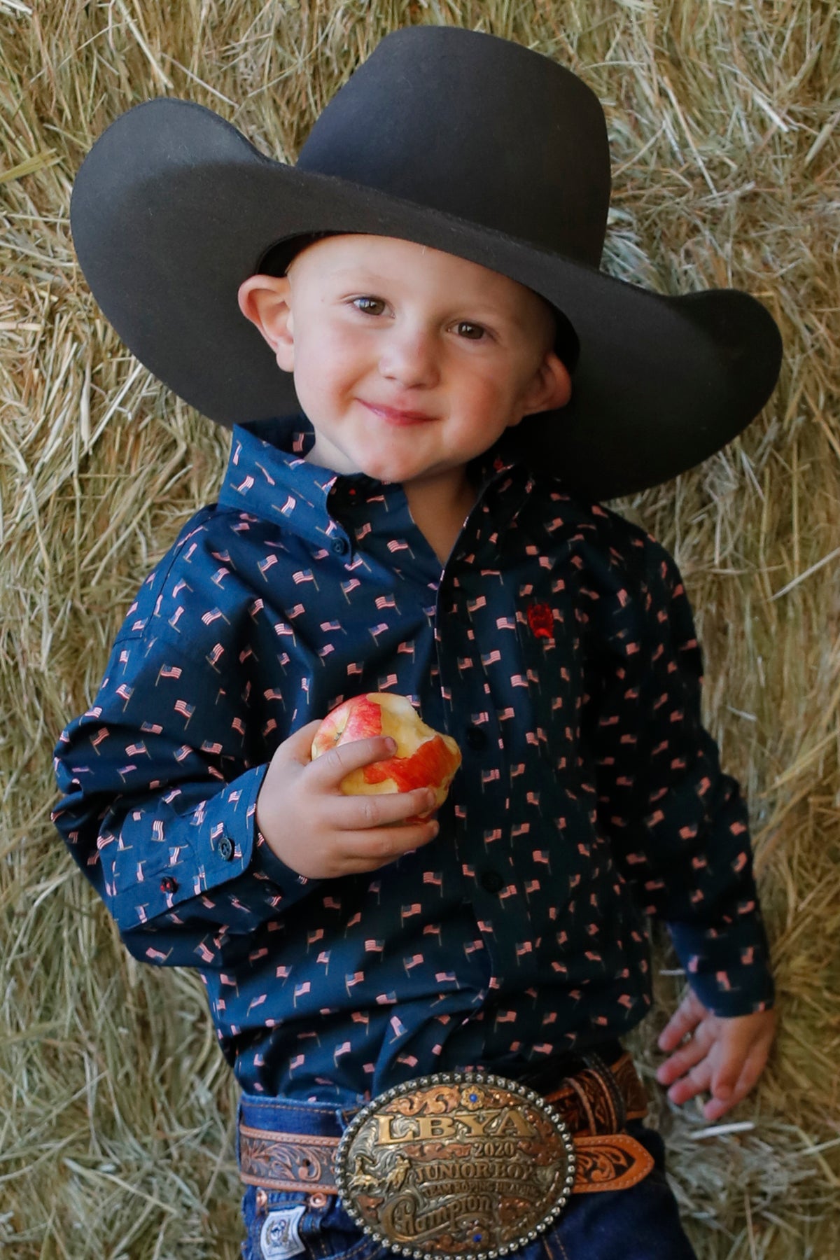 Cinch Toddler LS Flag navy