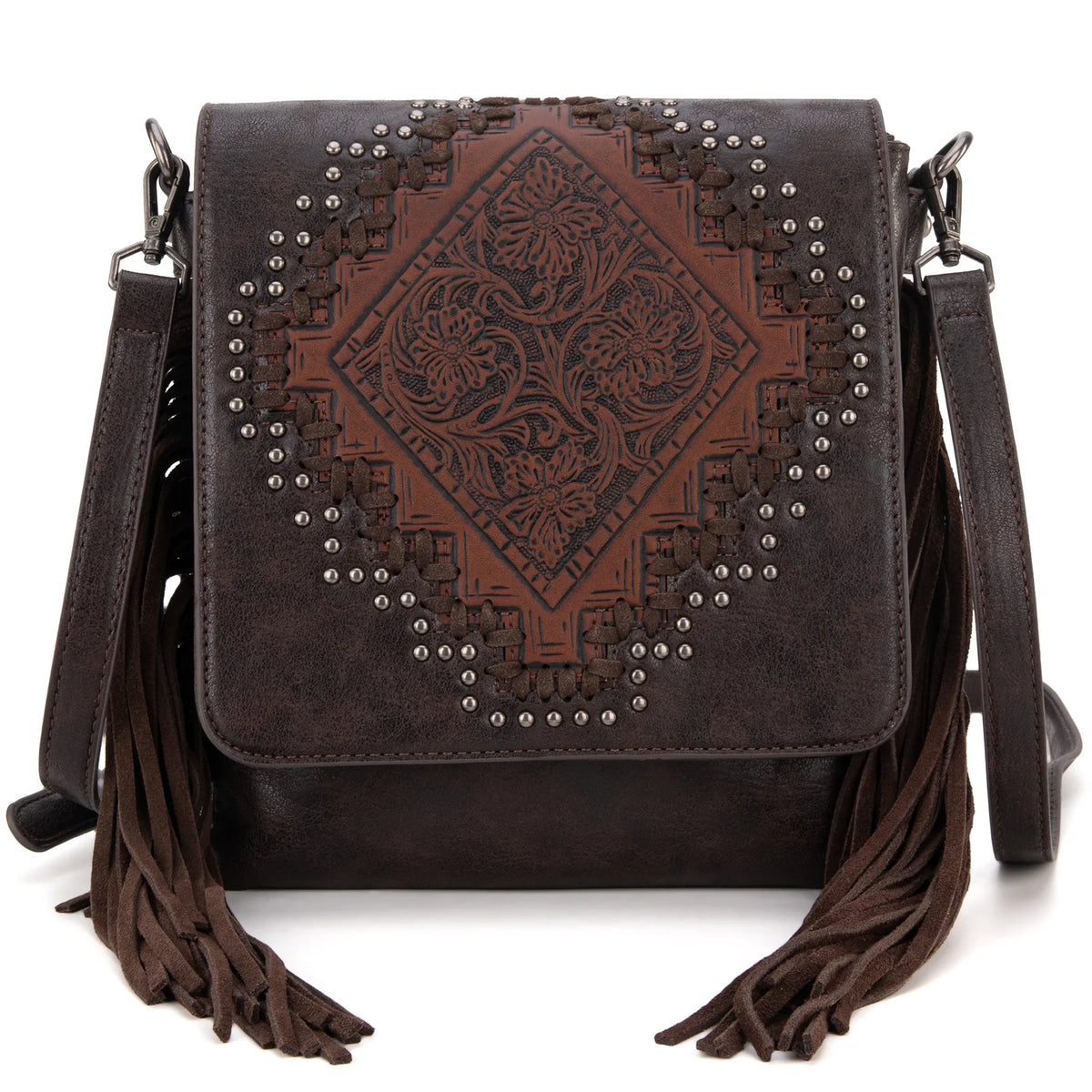 Montana West Tooled Fringe Crossbody Concealed Carry