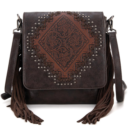 Montana West Tooled Fringe Crossbody Concealed Carry