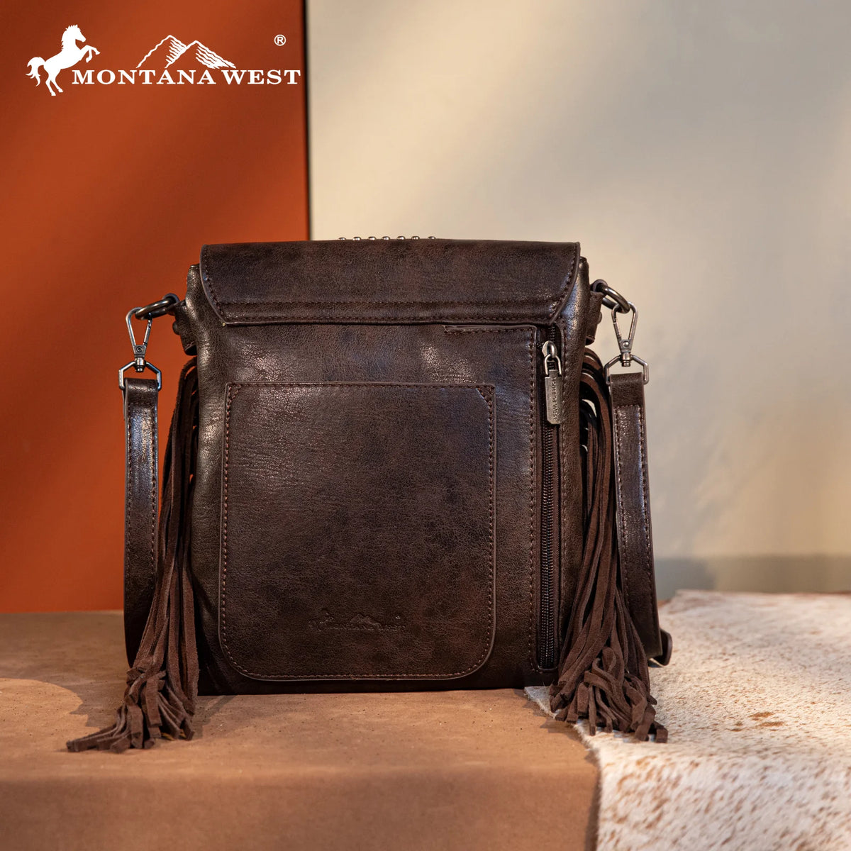 Montana West Tooled Fringe Crossbody Concealed Carry