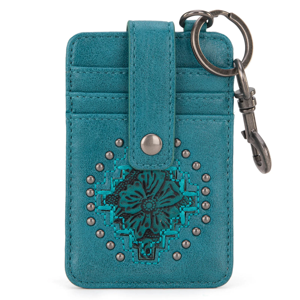 Montana West Tooled Collection Mini Key Ring Card Case