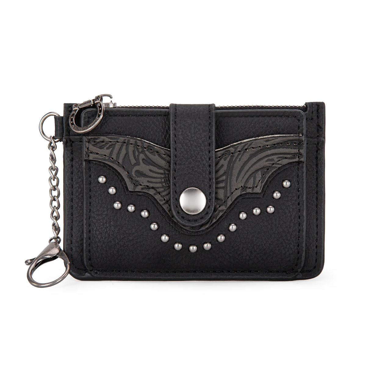 Montana West Floral Tooled Key Ring Wallet