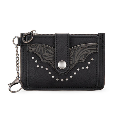 Montana West Floral Tooled Key Ring Wallet