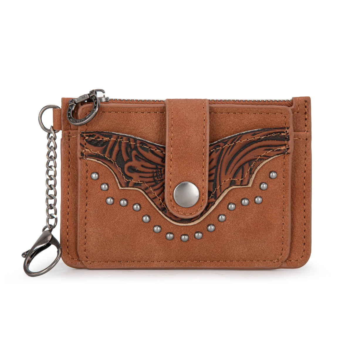 Montana West Floral Tooled Key Ring Wallet
