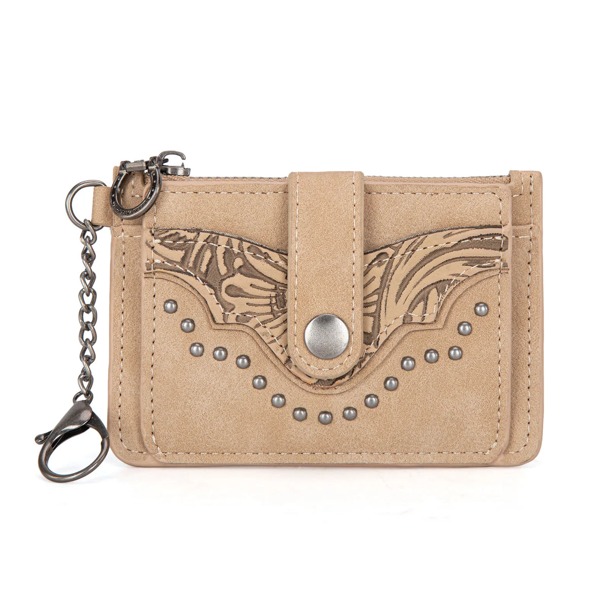 Montana West Floral Tooled Key Ring Wallet