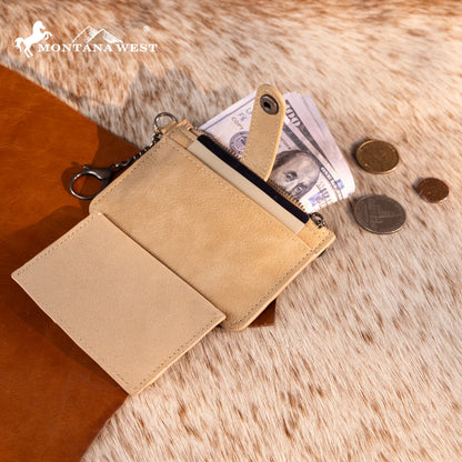 Montana West Floral Tooled Key Ring Wallet