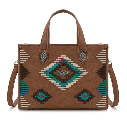 Montana West Aztec Collection Tote Crossbody Brown (Copy)