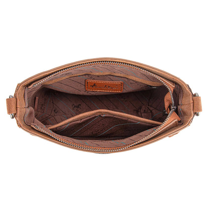 Montana West Tooled Crossbody Brown