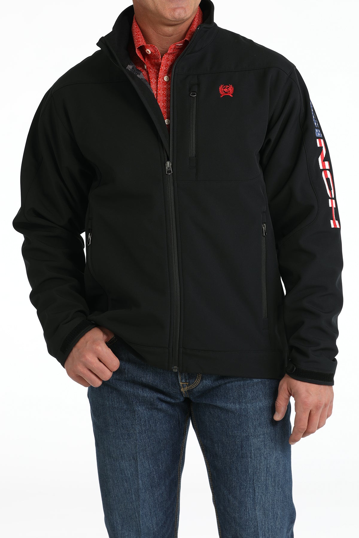 Cinch Softshell Jacket Americana Sleeve Black
