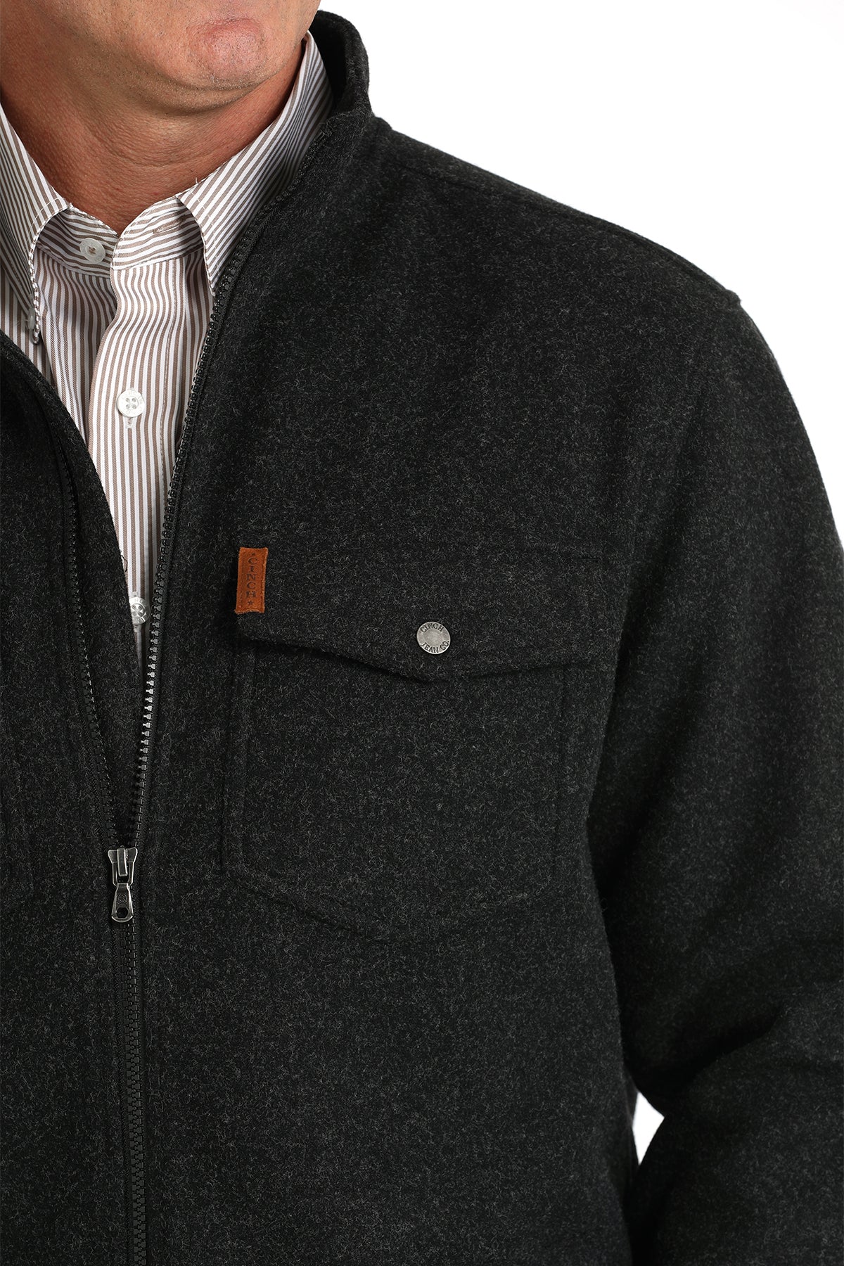 Cinch Shirt Jacket Black