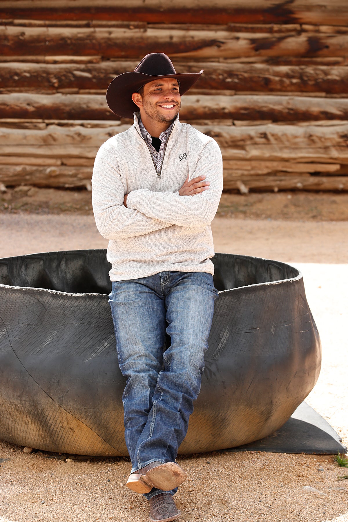 Cinch 1/4 Zip Pullover Off White