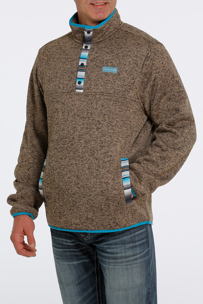Cinch Fleece Pullover Brown Serape Accents