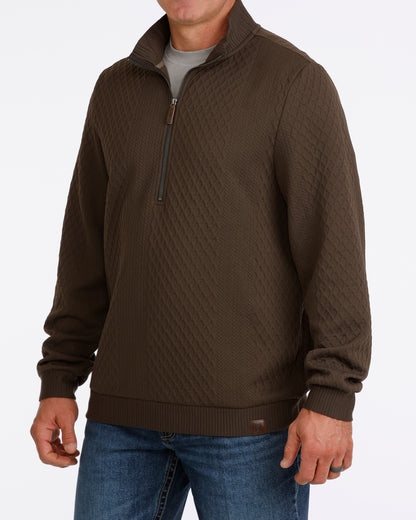 Cinch 1/4 Zip Pullover Brown